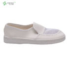 Cleanroom White breathable PVC sole anti slip antistatic leather lab shoe esd mesh shoes