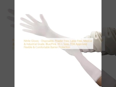 Găng tay nitrile - Một lần sử dụng, không có bột, không có chất dẻo, loại y tế & công nghiệp, màu xanh / hồng, kích thước XS-L, được FDA chấp thuận, bảo vệ rào cản linh hoạt & thoải mái