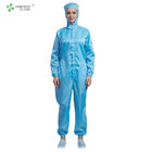ESD Antistatic Cleanroom Overall Connect With Hoods And Mask