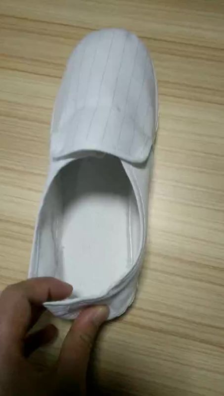 Cleanroom White PVC sole anti slip antistatic working leather shoe esd mesh shoes